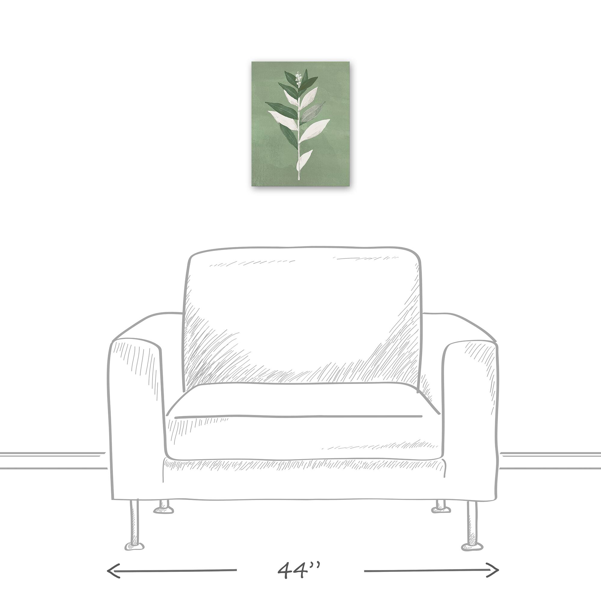 Painted Sage Leaves 11" x 14" Canvas Wall Art
